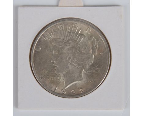 A United States silver coin minted for circulation from 1921 through 1935 featuring the Goddess of Liberty in profile on the 