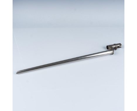 Designed for the Model 1873 Springfield Trapdoor Rifle. Features an 18-inch unmarked blade and comes with its original nickel