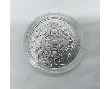 Philadelphia Mint. Commemorative issued coin, celebrating the American Legion 100th anniversary. The obverse side features th