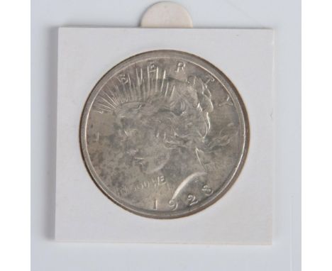 A United States silver coin minted for circulation from 1921 through 1935 featuring the Goddess of Liberty in profile on the 