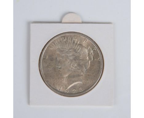 A United States silver coin minted for circulation from 1921 through 1935 featuring the Goddess of Liberty in profile on the 