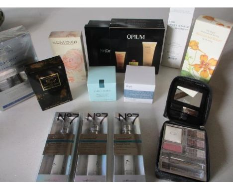 A Van Cleef &amp; Arpels 'First' perfume 15ml in box, a YSL Opium gift set, Givenchy, Christian Dior and other products 