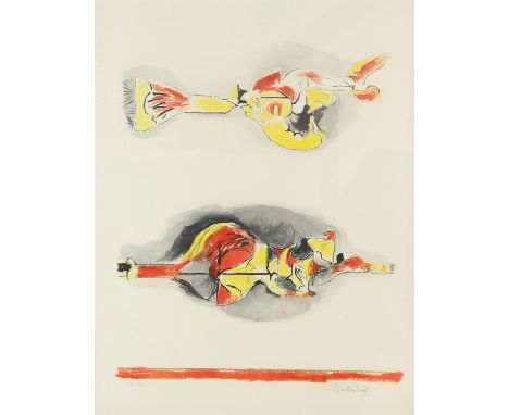 § Graham Sutherland (British, 1903-1980), 'Formes volantes et flottantes' (1974), lithograph in colours, artist's proof, sign