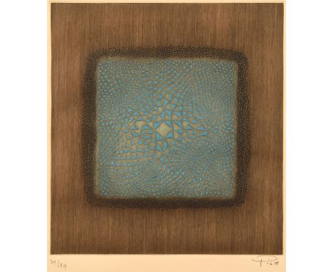 Arthur Luiz Piza (Brazilian 1928-2017), Untitled, colour etching and aquatint, signed lower right, numbered 39/99 lower left,