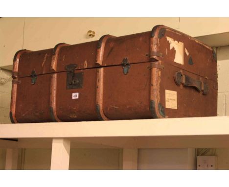 Vintage canvas bound trunk