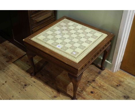 Franklin Mint chess table and figural chess set