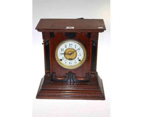 Oak bracket clock by Fattorini & Sons, Bradford