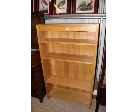 A light oak effect bookcase