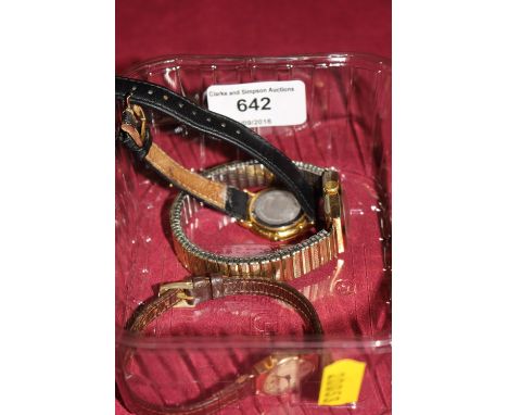 A Rotary 9ct gold cased lady's wrist watch and two other wrist watches