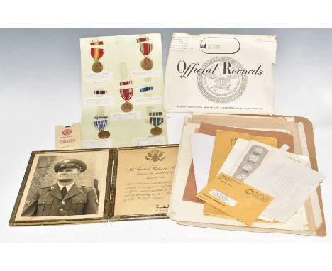 United States of America WW2 and later medals and documentation relating to William M White including National Defence Medal,