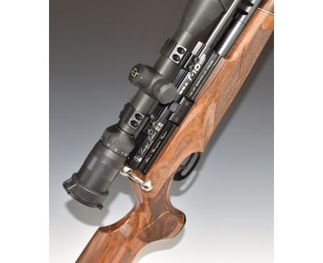 BSA R-10 Mk.2 .177 PCP limited edition air rifle with chequered semi-pistol grip and forend, inlaid wooden stock, sling mount