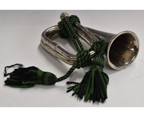 Hawkes &amp; Sons of London military bugle with broad arrow mark and dated 1930&nbsp;