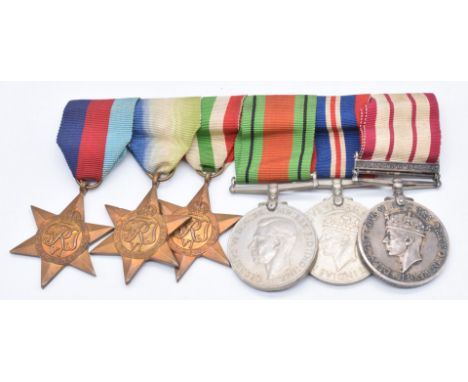 Royal Marines WW2 medal group of five&nbsp;comprising 1939-1945 Star, Atlantic Star, Italy Star, Defence Medal and&nbsp;War M