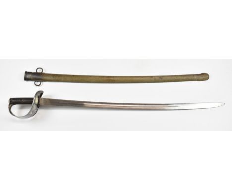 British 1882/1885/1890 pattern Cavalry Trooper's sword with Maltese cross motif cut into hilt, some clear stamps and maker Ey