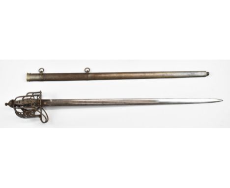 Scottish Regimental 72nd Highlanders 1828/1931 pattern Highland Infantry officer's broadsword with shagreen hilt and detachab