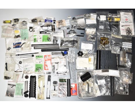 A large collection of mainly air rifle parts and accessories including Air Arms S200 magazine system in original tube, sound 