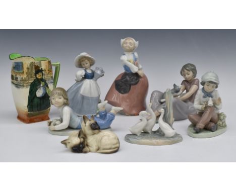 Collection of Nao figurines, Cascades and Beswick figures, tallest 18cm