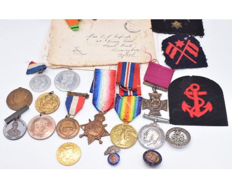 British Army WW1 medal pair comprising War Medal and Victory Medal named to 136157 Gunner T B Lewis, Royal Artillery, togethe