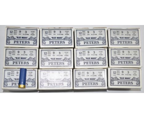 Three-hundred 12 bore Peters Blue Magic shotgun cartridges, all in original boxes. PLEASE NOTE THAT A VALID RELEVANT FIREARMS