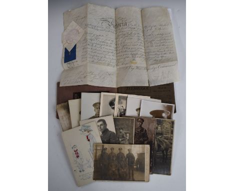 Early Victorian Grenadier Guards officer's commission to Thomas Lloyd Fitzhugh dated 15th October 1838, together with a small