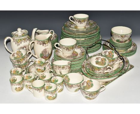 Approximately ninety two pieces of Copeland Spode 'Spode's Byron' dinner and teaware