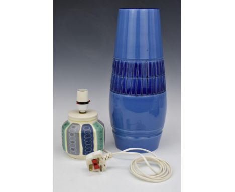 Poole pottery large vase and freeform lamp, tallest 40cm&nbsp;&nbsp;