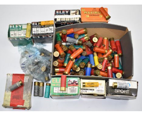 Over 150 .410, 12 and 20 bore shotgun cartridges including Eley Maximum, Tunet, Eley Grand-Prix, Lyalvale Express, Eley High-