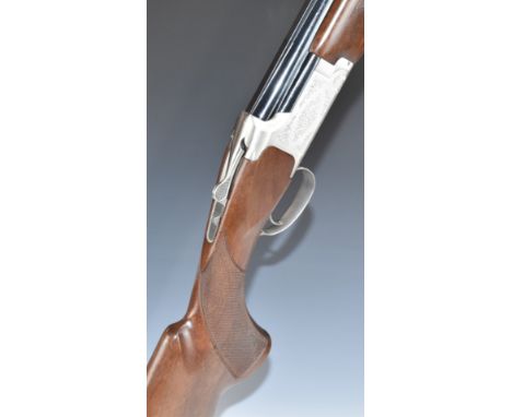 Miroku MK60 Hunter Light 20 bore over under ejector shotgun with engraved locks and underside, chequered semi-pistol grip and