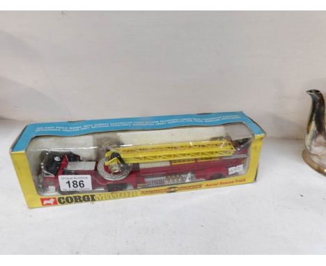A boxed Corgi Major 1143 American La Framce Aereal rescue truck fire engine