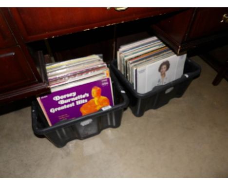 2 boxes of LP records including Diana Ross, Roy Orbison, Rolling Stones etc