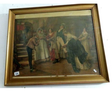 A framed and glazed print