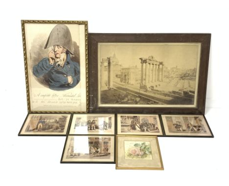 After J A Atkinson - five coloured book plates 29cm x 36cm, another print after Atkinson and two other pictures Condition Rep