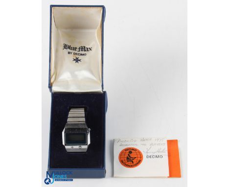 1975 Ryder Cup Laurel Valley USA Players Presentation Watch - Decimo 'Blue Max' stainless steel digital battery wristwatch en