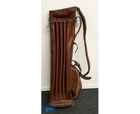 1930 Bryant Birkdale Leather and Rexine Golf Bag, with 14 individual dividers 4 in the centre panel and 5 on each side, comes