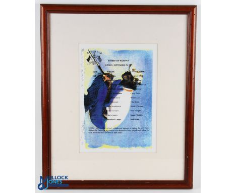 Harold Riley 1991 Ryder Cup Kiawah Signed ltd ed colour Print - No.1/4 signed and dated in pencil by the artist - featuring t
