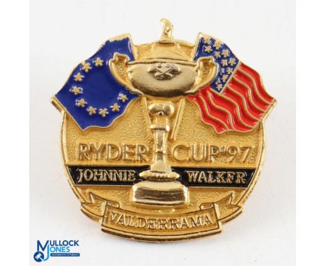 1997 Ryder Cup Valderrama Gilt and Enamel Pin badge - the first time the event was played outside the UK with Europe winning 