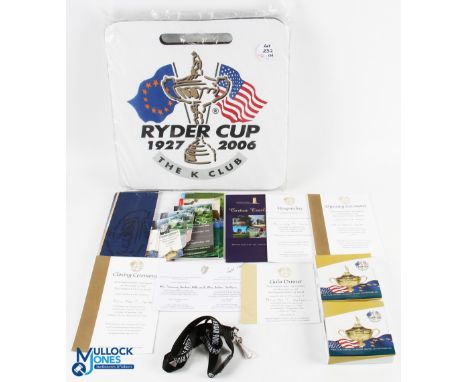 2006 Ryder Cup K Club Dublin Official Guests Media Pack and Other Related Items (20) - Opening and Closing Ceremony Invitatio