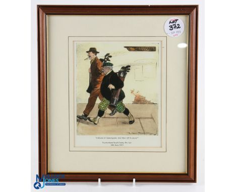 2003 Swettenham Stud Charity Pro-Am Golf Tournament Colour Print - by R Moon Goodman titled 'A Round at Sunningdale and Then 
