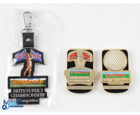 Collection of Various British Par 3 Golf Championship Players Brass and Enamel badges to incl different Money Clips and a Bag