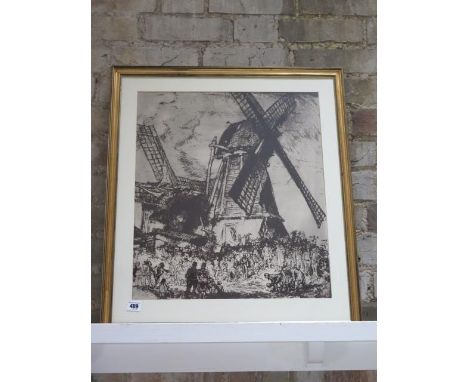 Sir Frank Brangwyn, 1867-1956 - The Skittle Match - Dixmuden - lithograph from an etching, 56x47cm - in good condition 