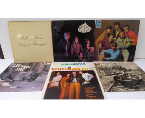 7 Original UK 1960’s Mod / Beat vinyl album records to include: The Rolling Stones - Beggars Banquet (original UK 1st Pressin