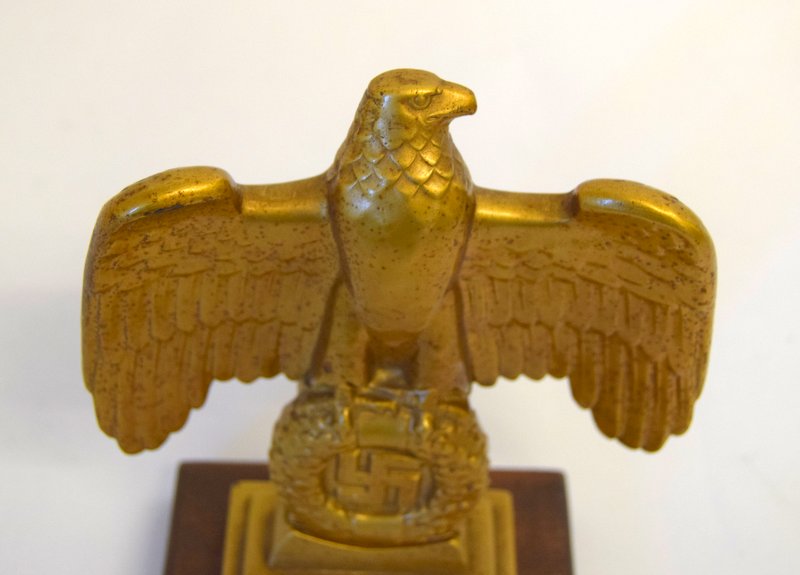 A pre 1939 Third Reich Nuremberg Nazi Eagle desk decoration having a ...