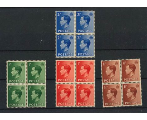 GB King Edward VIII (The King Who Abdicated) 4 x Blocks of 4 all 