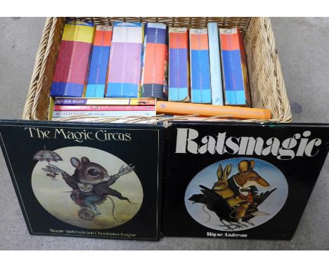 Ten Harry Potter, six Roald Dahl and two Wayne Anderson books 
