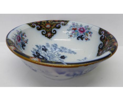 A 19th Century Coalport wash basin, 37cm 