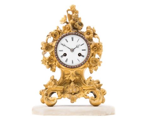 Samuel Marti, Paris, an ormolu mantel clock: the eight-day duration movement striking the hours and half-hours on a bell with