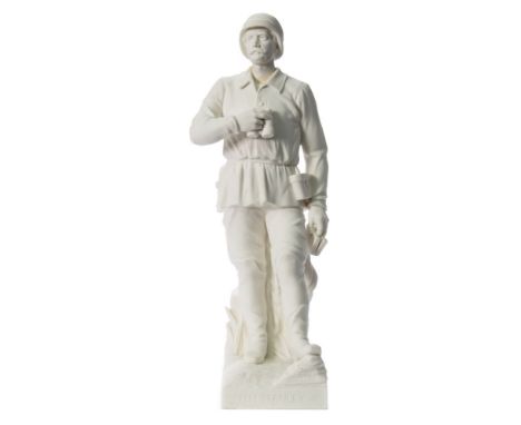 A Minton parian portrait figure of Sir Henry Morton Stanley: modelled after the original by John Alexander Patterson McBride 