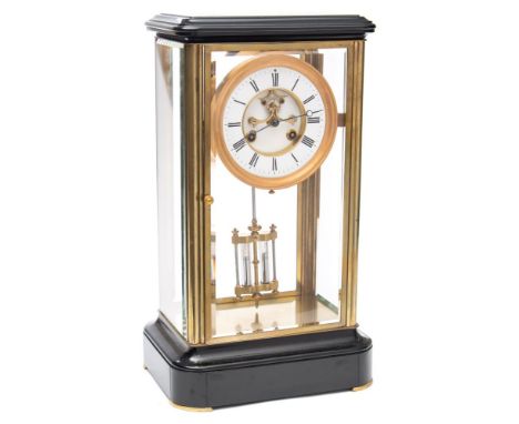 A. Carlhian & Beumetz à Paris, a giant four-glass mantel clock: the eight-day duration movement striking the hours and half-h