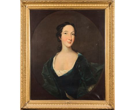 English School 18th Century-A portrait of the Honourable Henrietta Nairne [1714-1802]-eighth daughter of William 2nd Lord Nai