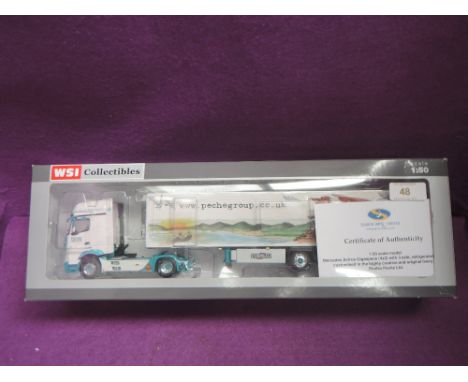 A WSI  Diecast Truck Issue. Search Impex Special Promotional edition. Mercedes Actros Gigaspace Fridge Trailer. Penfro Peche 